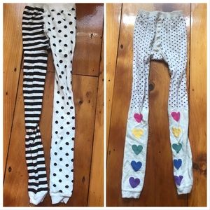 Hanna Andersson footless tights Adorable! 140/150 10/12